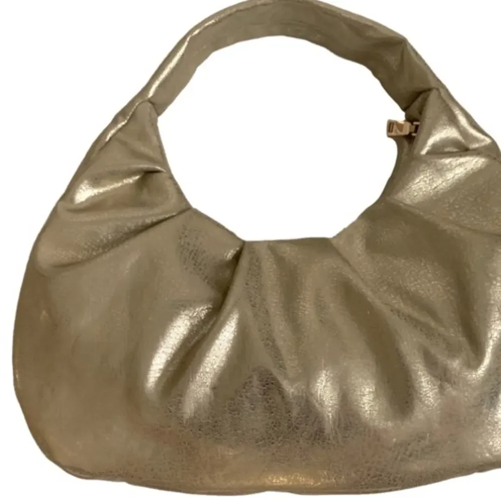 INC International Concepts Bag Purse KJ Gold Hobo Crescent Medium Handbag Bag